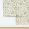 Floral Botanical Leaes Farmhouse Cottage Custom Removable Wallpaper by Spoonflower Peel & Stick Wallpaper 2FT Wide